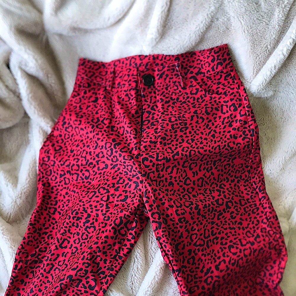 Red Cheetah Pants